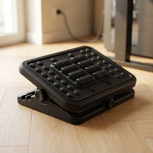 Repose-Pieds Ergonomique pour Bureau – Hauteur 11 à 17 cm, Inclinaison ±30°, Surface Massante