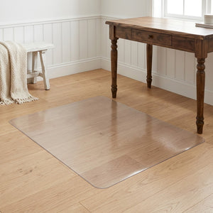 Tapis Protège-Sol Transparent pour Chaise de Bureau – 150 × 220 cm, Sols Durs